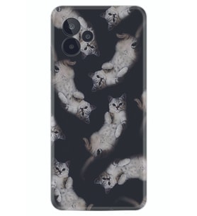 General Mobile GM 24 Pro Kılıf Silikon Desen Özel Seri Sevimli Kedicikler 1785