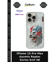 iPhone 15 Pro Max Uyumlu Raptor Series Kılıf 3D Hayvan Figürlü