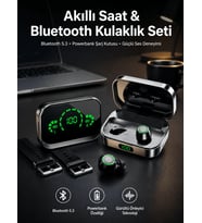 TWS Bluetooth Kulaklık ve Akıllı Saat Uyku Takibi Nabız Ölçer Uzun Pil Ömrü