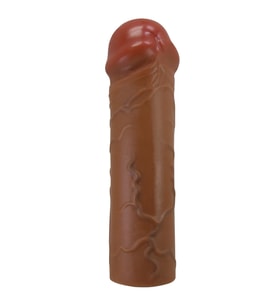 OdinsShop 2,5 cm Dolgulu Premium Melez Rengi Silikon Penis Kılıfı