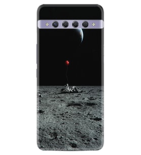 TCL 10 Plus Kılıf Silikon Desen Astronoot Red Baloon 1608