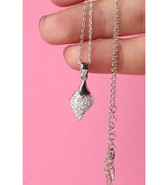 Damla Kolye Zirkon Taşlı 925 Ayar Gümüş Kolye (Silver)