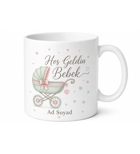 Toplu İsimli Kupa Bardak Baby Shower Hatırası Özel Tasarım Hediye