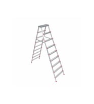 ASVERA ALÜMİNYUM 9+9 ÇİFT ÇIKIŞLI MERDİVEN (Gri)
