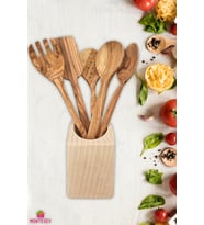 Doğal Diş Budak Ağacı Standlı Ahşap Zeytin Ağacı Kaşık Seti Yemek Kaşık Seti Ahşap Kaşıklık 5 Parça (Model 5)