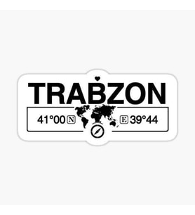 Trabzon Gps Harita Sticker Oto Araba Yapıştırma 17CM yazı 516