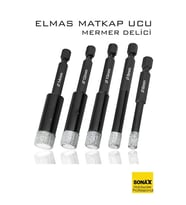 Mermer Delme Elmas Matkap Ucu - 5'li Porselen Karo Seramik Taş, Cam, Granit için Elmas Matkap Uçları