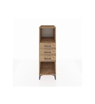 Kronos Dolap Tek Raflı 3 Çekmeceli 44x59x134 Çam-Çam