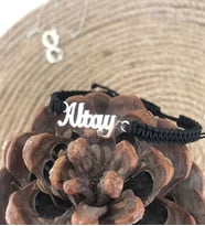 Kişiye Özel Makrume İsimli 925 Ayar Gümüş Bileklik
