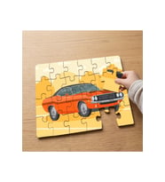 Klasik Araba Tasarımlı 24 Parça Ahşap Çocuk Puzzle MPK0520