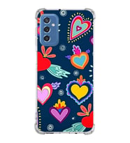 PrintiFy Samsung Galaxy M52 Uyumlu Retro Color 3 Baskılı Şeffaf Köşe Korumalı Antişok Kılıf