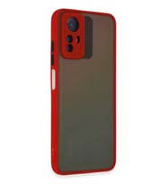 Newface Xiaomi Redmi Note 12S Kılıf Montreal Silikon Kapak - Kırmızı