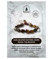 Kaplan Gözü Natürel Kesim Doğal Taş Bileklik
