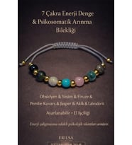 Sertifikalı Gri 7 Çakra Denge Enerji Uyum Psikosomatik Arınma Enerji Bilekliği – Doğal Taş Şifa (Çok Renkli)