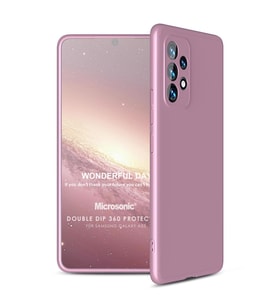 Microsonic Samsung Galaxy A53 5G Kılıf Double Dip 360 Protective Rose Gold
