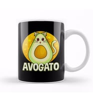 Funny Avogato Avocado Cat Cute Kitty Avo gato Pun Kupa Bardak Porselen