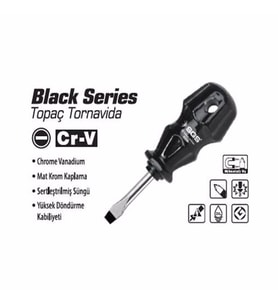 SGS 6*35 TOPAÇ DÜZ TORNAVİDA BLACK SERİ (Karışık)