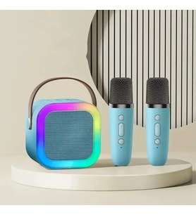 Yeni Sıcak K12 Bluetooth Hoparlör Taşınabilir Ev Sevimli Karaoke Mavi