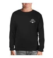 Yat Kulübü - Çapa Logo Siyah Çocuk Sweatshirt