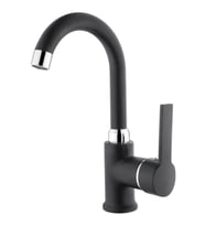 Mey İthalat® İtimat İdea Siyah 563KCB Kuğu Lavabo Bataryası