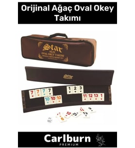 Özel Üretim Vip Çantalı Büyük Boy Istakalı Eğlence Hobi Oyun 101 Ağaç Orijinal Ağaç Oval Okey Takımı