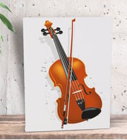 BK Gift Keman Tasarımlı Dekoratif Mini Kanvas Tablo 15x20cm-1