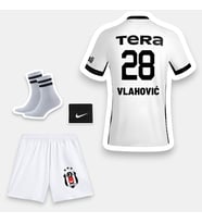 Vlahovıc-28 Bêşiktaş 26-27 Yeni Sezon Çocuk Futbol Forması - 4'lü Set