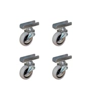 Furç Uzun-Sunta Bilyalı Teker (Frenli) - 20x50 - Gri - 18MM HKS185 - 4 Adet
