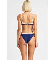 Kadın Bikini Takımı Balconette Kaplı Balenli Normal Bel Brazilian Kesim Örme Kumaş Kolsuz Düz Desen