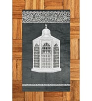 EVDEYA Dijital Baskılı Yıkanabilir Hediyelik Şık Namaz Halısı Seccade 70x130cm, SECCADE-42-GRİ, (Gri)