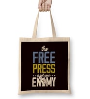 Press Free Freedom Fake News Journalism Reporter Journalist Bez Çanta Uzun Saplı
