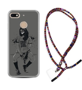 General Mobile GM8 Go GM9 GM20 Pro Plus Kılıf Boyun Asklı Rasta Silikon Purest Evil 1627