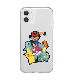 Iphone 11 Uyumlu Pokemon Tasarımlı Şeffaf Telefon Kılıfı