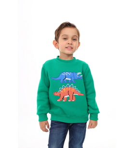 Toontoy Erkek Çocuk Nakışlı Sweatshirt (Çimen Yeşili)