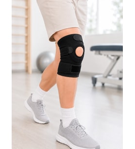 Mey İthalat® Kısa Diz Desteği Ligamentli Açık Diz Kapağı Cırtlı Ayarlanabilir Dizlik