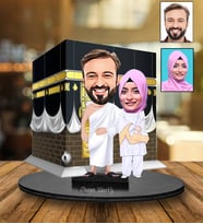 Kişiye Özel  Hac-Umre Kabe Ziyaret  Tasarımlı Karikatür Biblo 193