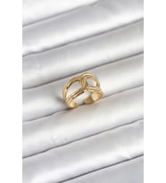316L Çelik Gold Renk Düğüm Model Kadın Yüzük