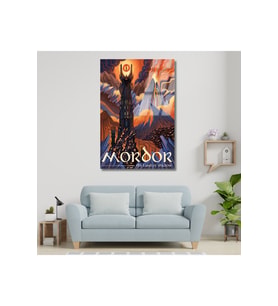 Yüzüklerin Efendisi Cam Mordor Dijital Baskı Kırılmaz Cam Tablo LOTR Cam Tablo