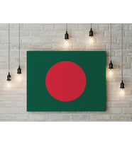 Bangladeş Bayrağı Kanvas Tablo 40x55cm Dekoratif Tablo