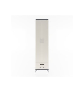 Hyperion Dolap 6 Raflı 2 Çekmeceli 2 Kapaklı 60x44x243 Antrasit-Aytaşı
