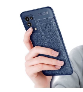 Oppo Reno 5 Kılıf Pu-Deri Leather-Pu Serisi Protected Case (Lacivert)