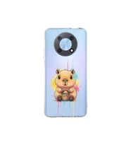 Huawei Nova Y90 ile Uyumlu Splash Kapibara Tasarımlı Şeffaf Silikon Kılıf