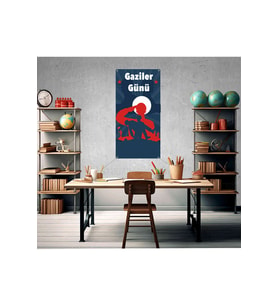 Gaziler Günü Fotoğraf Panosu Branda 100x200