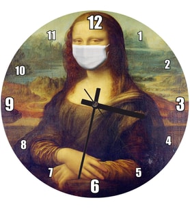 Cakatablo Maskeli Mona Lisa Duvar Saati