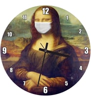 Cakatablo Maskeli Mona Lisa Duvar Saati