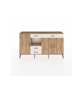 Arges Konsol 4 Raflı 4 Çekmeceli 3 Kapaklı 176x30x99 Çam-Çam/Aytaşı