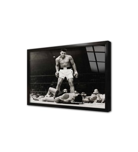 Ringde Muhammed Ali Çerçeveli Cam Tablo