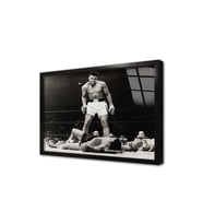 Ringde Muhammed Ali Çerçeveli Cam Tablo