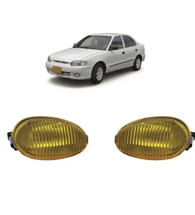 Hyundai Accent Sağ-Sol Sarı Sis Lambası Set 1998-1999