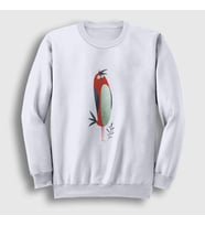 Presmono Unisex Beyaz Cool Bird Kuş Sweatshirt 290801tt (Beyaz)